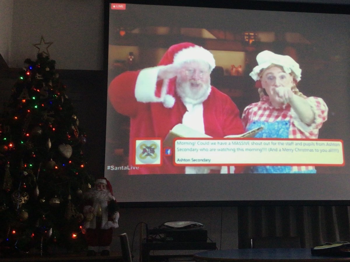 AshtonSecondary's tweet photo. #SantaLive shout out! This show is PUNtastic! #fb https://t.co/ySyzqPEyNJ