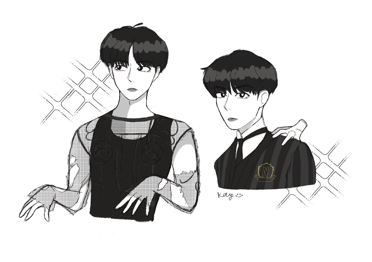 dearnyangz's tweet photo. terry addams 🦇 

#TAEHYUN #TXTfanart https://t.co/DYPkOPED5R