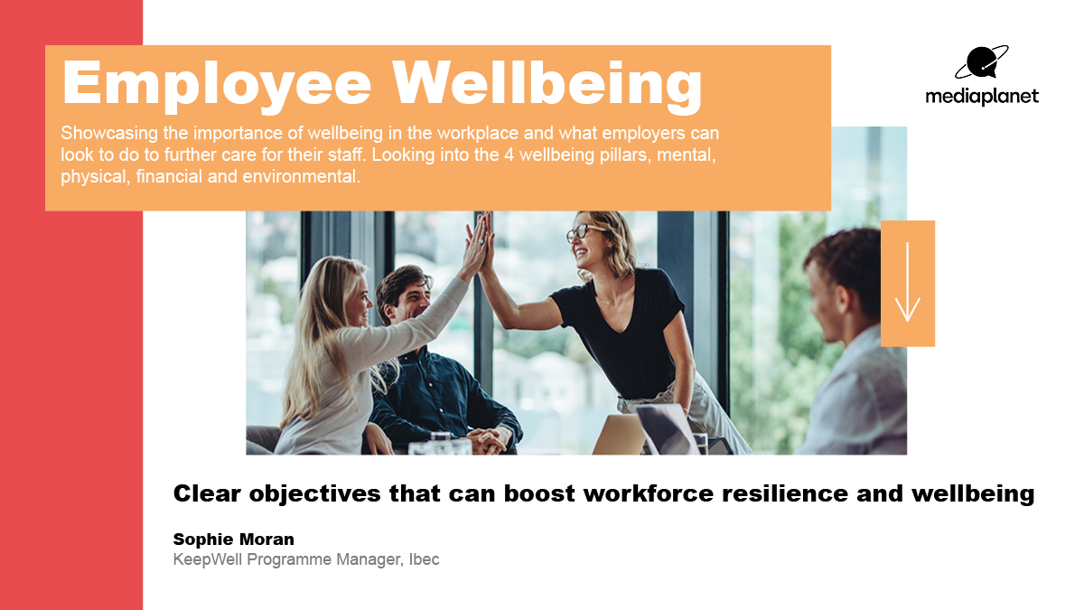 I'm excited to be involved with <a href="/MediaplanetIE/">Mediaplanet Ireland</a> on the Employee Wellbeing campaign, launching in the Irish Independent and online. Follow the link to read more from me about clear objectives for wellbeing: bit.ly/3EwfOnh 
#EmployeeWellbeingcampaign