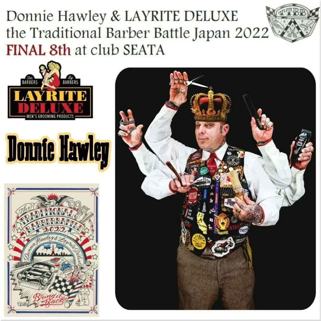 kenjinakatani's tweet photo. 世の男たちを格好良くしたい粋なバーバーたちのイベント
Donnie Hawley&amp;Layrite Deluxe
the Traditional Barber Battle Japan 2022

若い人たちも巻き込んで
素敵なイベントでした
#TTBB
#layrite 
#juveniledelinquent
#zootsuit
#ズートスーツ https://t.co/TR1HSJHu9P