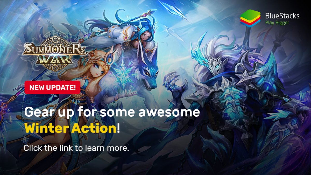bluestacksinc's tweet photo. Check out the latest Winter-Themed Transmogrifications coming to #SummonersWarSkyArena.
👉Beast Rider – Winter Beast Rider
👉Desert Queen – Winter Beast Rider
👉Weapon Master – Winter Weapon Master
Play now on #BlueStacks: https://t.co/3HnGGeqyWU
#BlueStacks5 #PlayonPC https://t.co/ntfdQPQgBA