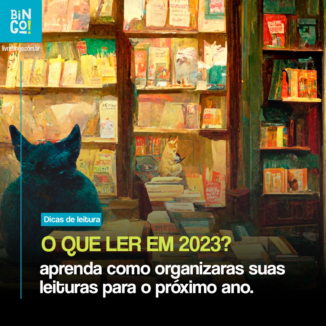 LivroBingo's tweet photo. Metas de leitura para 2023, você já fez as suas? 

Se não todos leitores, a maioria já começa o mês de dezembro vislumbrando o ano seguinte e os livros que serão lidos. 

(...)

Leia mais no blog: https://t.co/38ub0On7qX https://t.co/bRF299PbMK