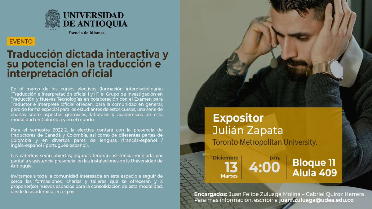 InTrTech's tweet photo. Long life to hybrid #teaching &amp; #learning!🎙️🎥

It was a great experience to teach another hybrid interactive #t9n dictation workshop, being the one who is in-person (the first was @RTE_NTE in 2019). 

Thanks @escuela_idiomas for the invitation!  #dictationrocks #xl8 @TraddictL https://t.co/4nan9GojOU