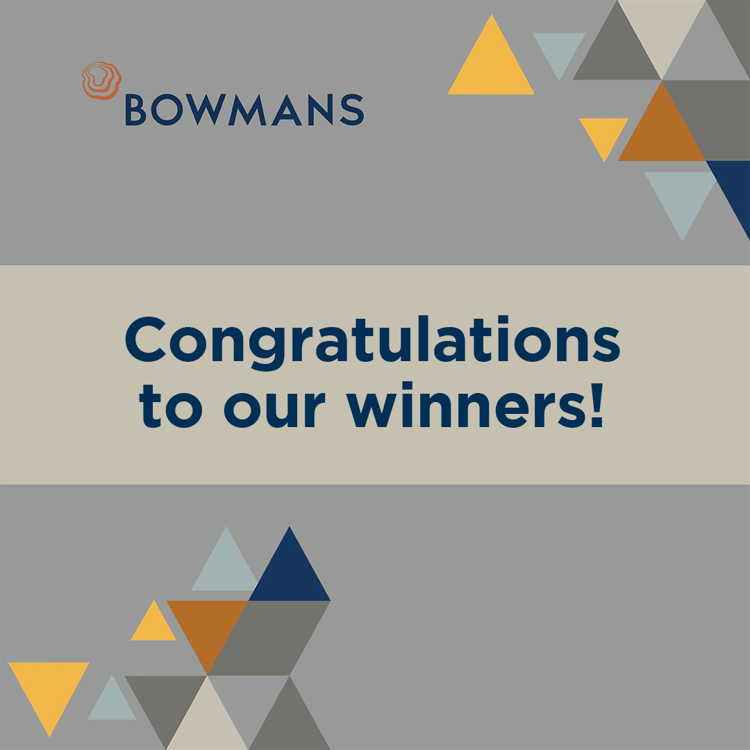 Bowmans_Grads's tweet photo. #CompetitionTime | The winners of our tag and win competition have been announced. Head over to our #GraduateRecruitment and #GraduateDevelopment Instagram account to find out if you have been selected to win 1 of 2 Amazon vouchers valued at USD58.99. https://t.co/gN1p0quluw https://t.co/HlJeq4UIH4