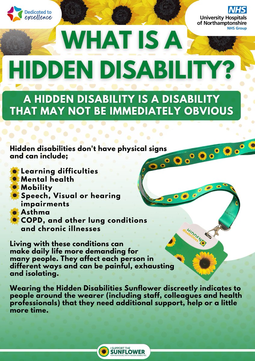 The Sunflower Scheme 🌻 has had a drastic impact on accessibility. Do you know why someone might wear a sunflower?