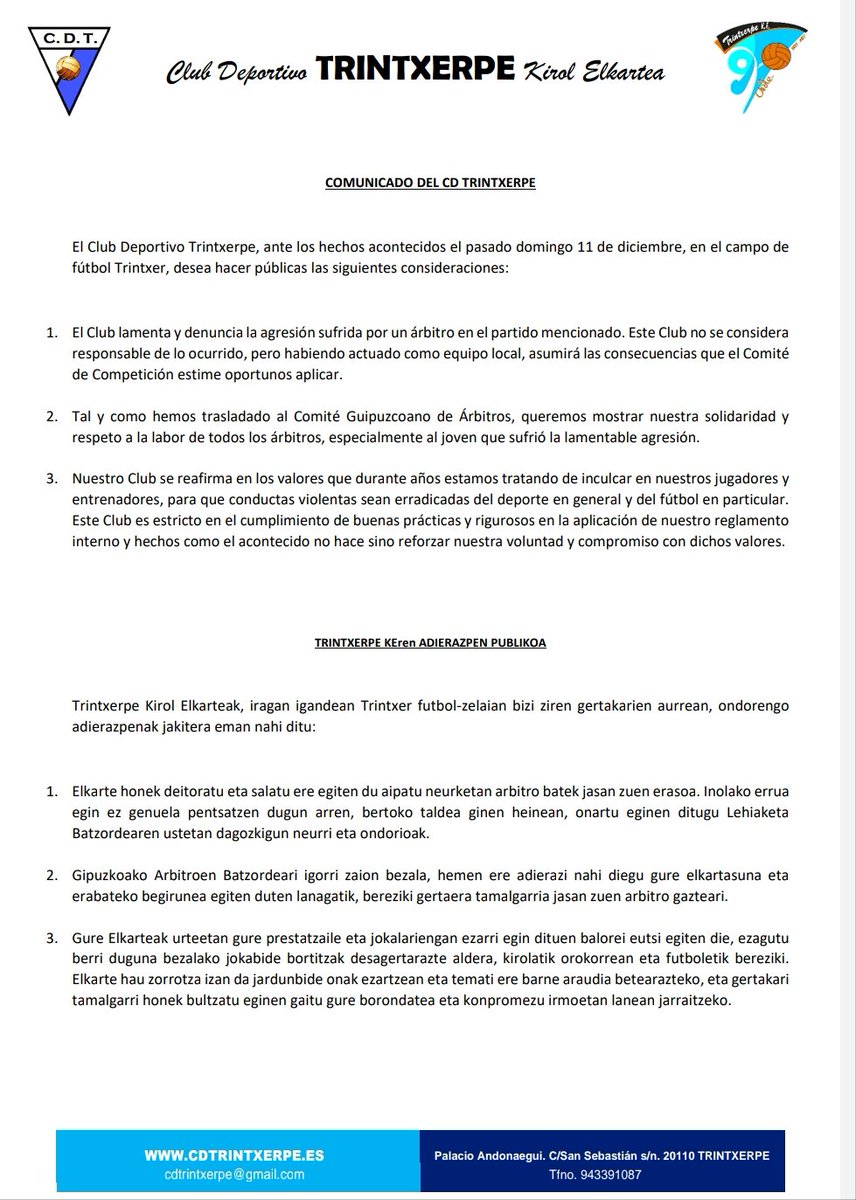 Trintxerpe KEren Adierazpena