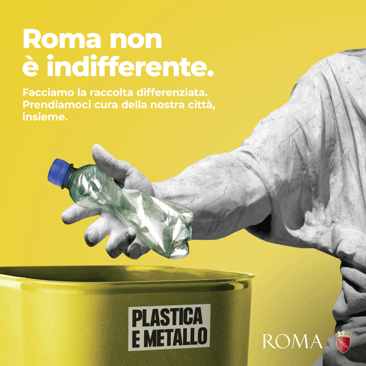 gualtierieurope's tweet photo. #Roma non è indifferente! Oggi parte una grande campagna di comunicazione affinché tutti contribuiscano ad una corretta #raccoltadifferenziata, per una Capitale più pulita, più verde e più sostenibile. 
Prendiamoci cura della nostra città, tutti insieme.▶️https://t.co/ShFh2PBciN https://t.co/0csJ39QvSP