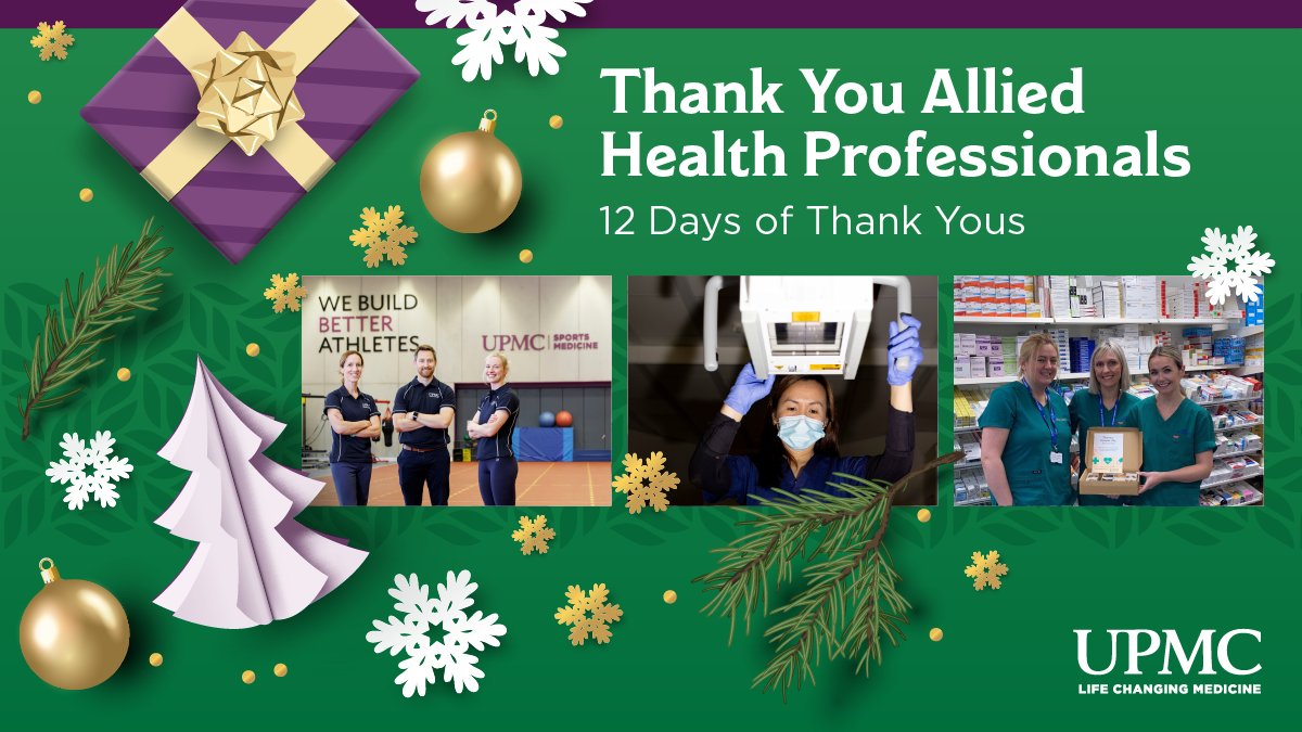 UPMCinIreland's tweet photo. On Day 2 of our #12DaysofThankYous we extend THANKS to our Allied Health Professionals (AHPs) who serve the needs of our patients across our hospitals and facilities in Waterford, Kilkenny, Kildare, Carlow, Limerick, Tipperary, Cork, and Mayo #12DaysofChristmas https://t.co/6GdWntjYVr