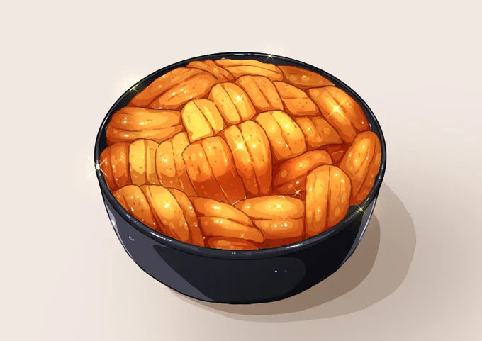 うに丼描きました 