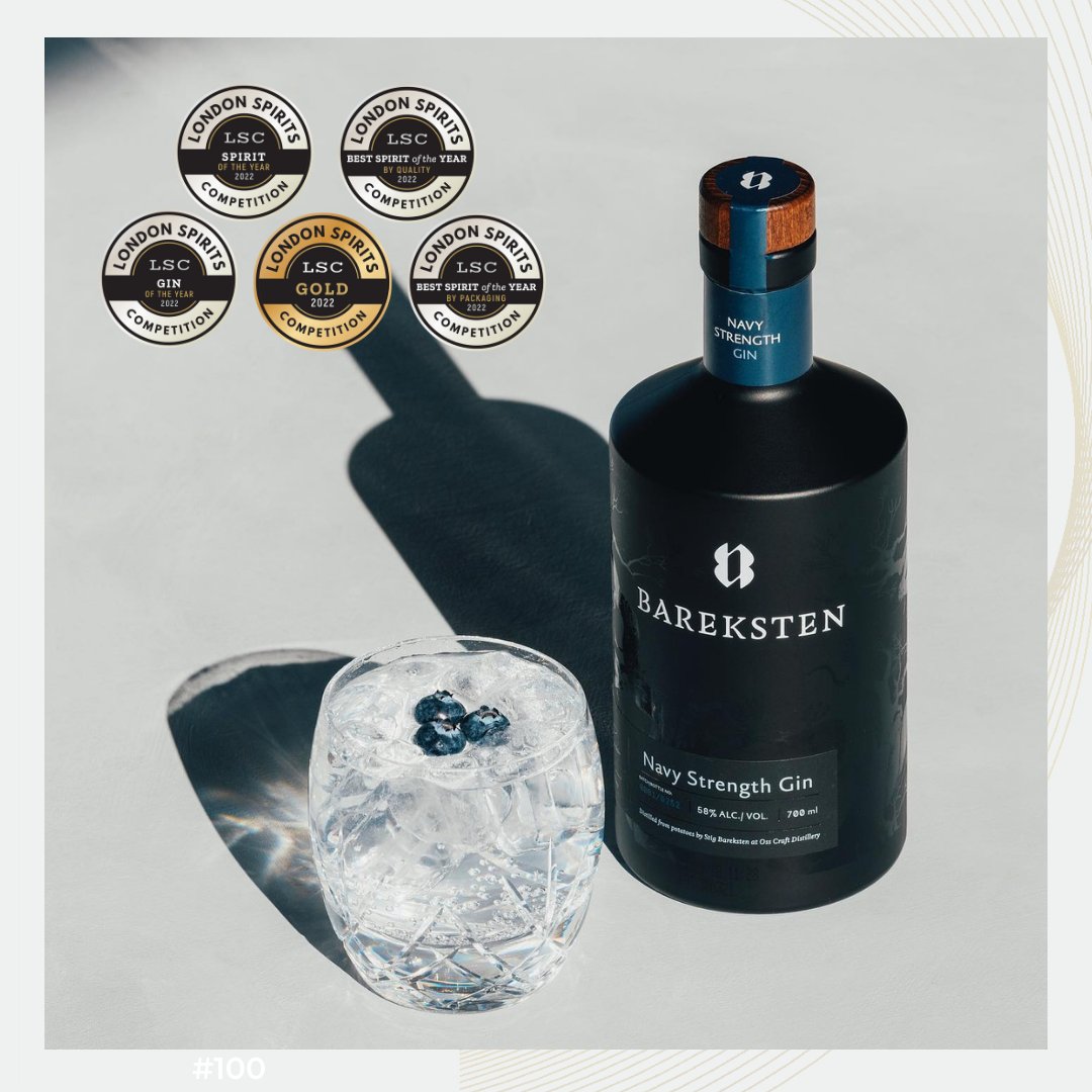 'Spirit Of The Year'!🍸

Hatching 98 points and a Gold Medal at the London Spirits Competition (@londoncomps) - Bareksten Navy Strength Gin by Oss Craft Distillery (@barekstengin) from Norway stole the show with all its might.

Grab them this festive season!

#Christmasgifts
