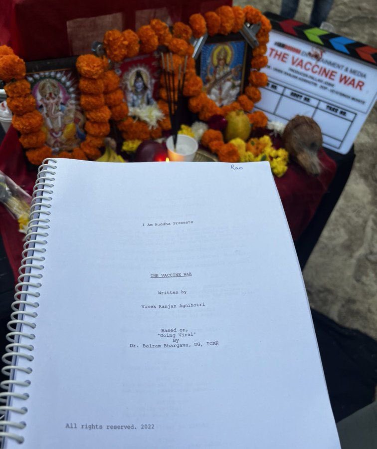 taran_adarsh's tweet photo. ‘THE VACCINE WAR’: VIVEK AGNIHOTRI BEGINS SHOOT IN LUCKNOW… After the #Blockbuster run of #TheKashmirFiles, #VivekRanjanAgnihotri commences shoot of his next film - titled #TheVaccineWar - in #Lucknow today… Will release on 15 Aug 2023 [#IndependenceDay] in 11 languages. https://t.co/rCyeVYV82O