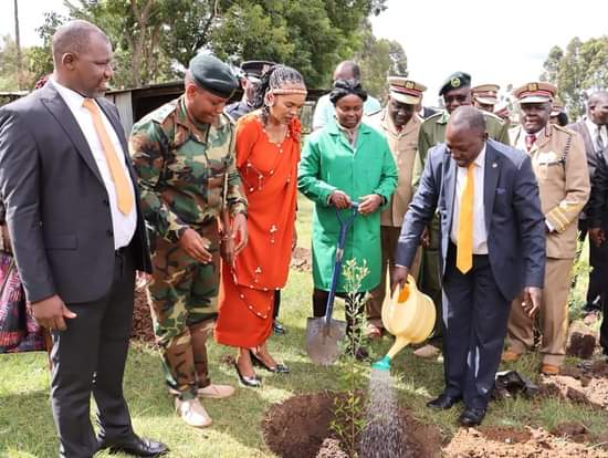 Laikipia_health's tweet photo. Departmental leadership joined the Governor in a tree planting exercise on the sidelines of Jamhuri Day celebrations at Thama Primary in Nyahururu https://t.co/ZY5nAyVMcy