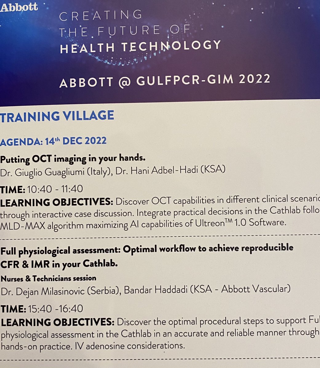 FBardooli's tweet photo. #GulfPCR 2022 @TV @AbbottCardio 

Interesting OCT pci #thoughtfulPCI

@mirvatalasnag @johaniMD @Alshehri_MD @DrShereen_
@CuissetDr
@ShaziaTHussain1 @Zayer_h @AlkashkariWail @Me7esen @DrAlshatti @6ayyeboon @rashaalbawardy @dr_nouf81 @DrAlsubei
@GisGulf @samihmawass https://t.co/q4ZdPw7Wr6