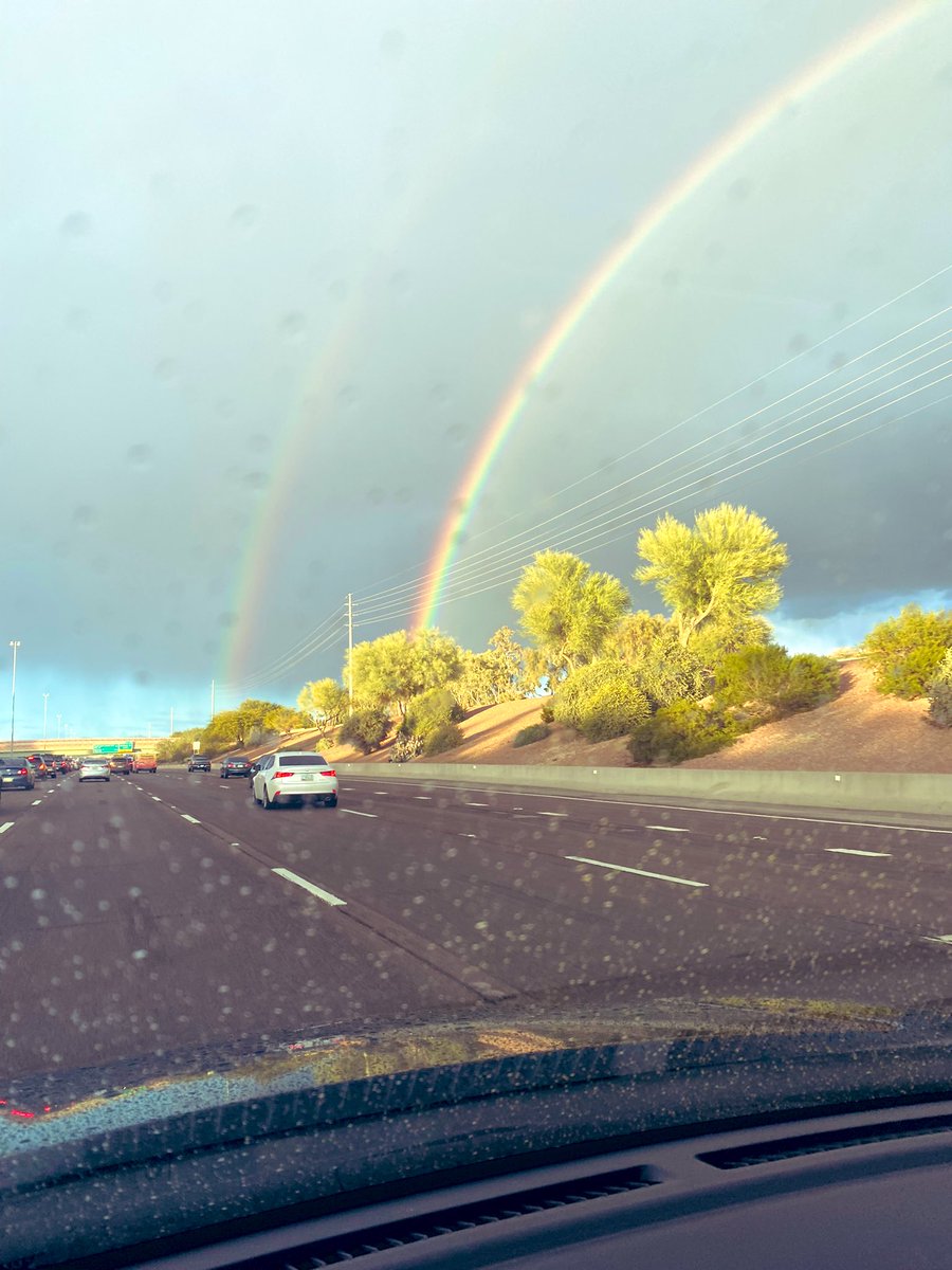 tourdalmatia's tweet photo. Double rainbow 🌈  over Phoenix. https://t.co/NuVKr7vCYI