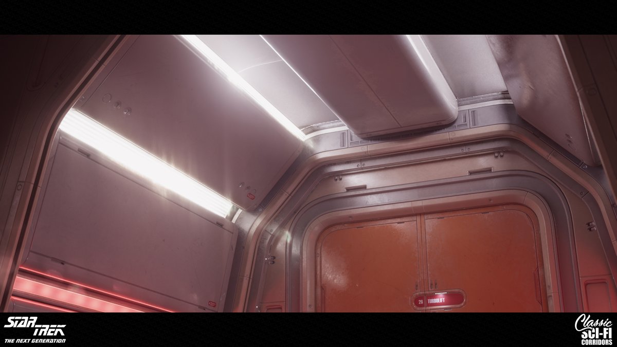 JoshVanZuylen's tweet photo. Wire vs Render #StarTrek 

More: https://t.co/qBsQAvy263
#UE5 #ClassicScifiCorridors #scifi #StarTrekTNG  #3D #conceptart https://t.co/e7N14zlwz3