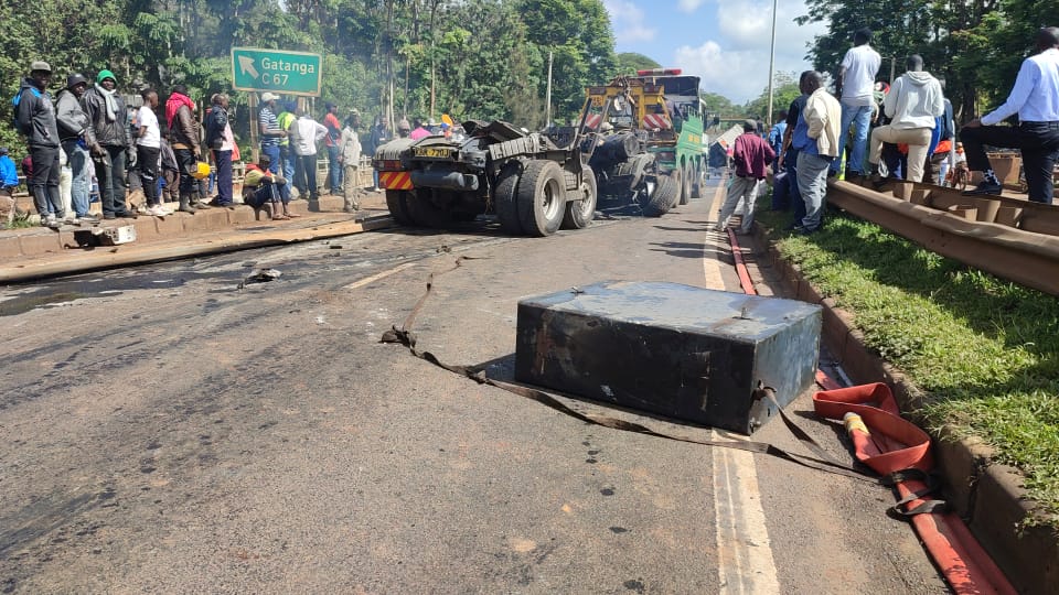 NTV Kenya on Twitter "ThikaNyeri road temporarily closed after an oil