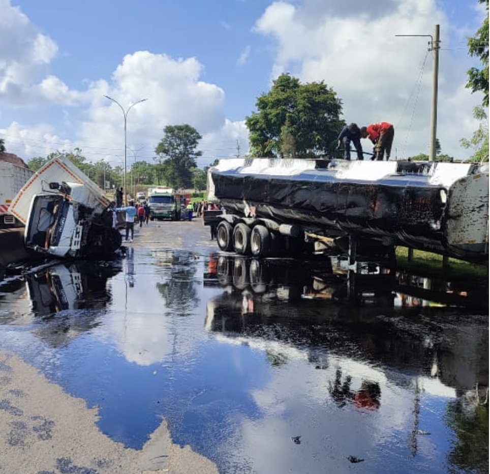 NTV Kenya on Twitter "ThikaNyeri road temporarily closed after an oil