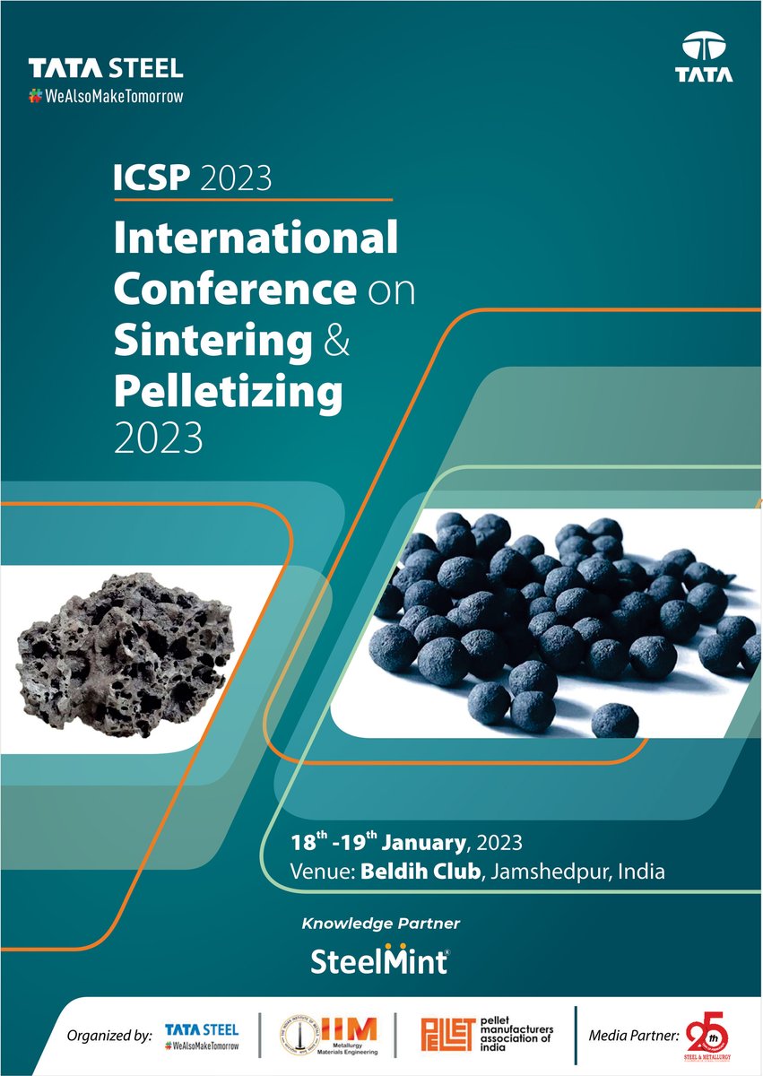 BigMint_Co's tweet image. We are delighted to be associated with @TataSteelLtd  along with IIM Jamshedpur and @pmaioffice on their &apos;International Conference on Sintering and Pelletizing 2023&apos; as Knowledge Partner

Date: 18-19 Jan&apos;23

Conference details: tinyurl.com/yc7e2vb7

#ICSP2023 #SteelMint