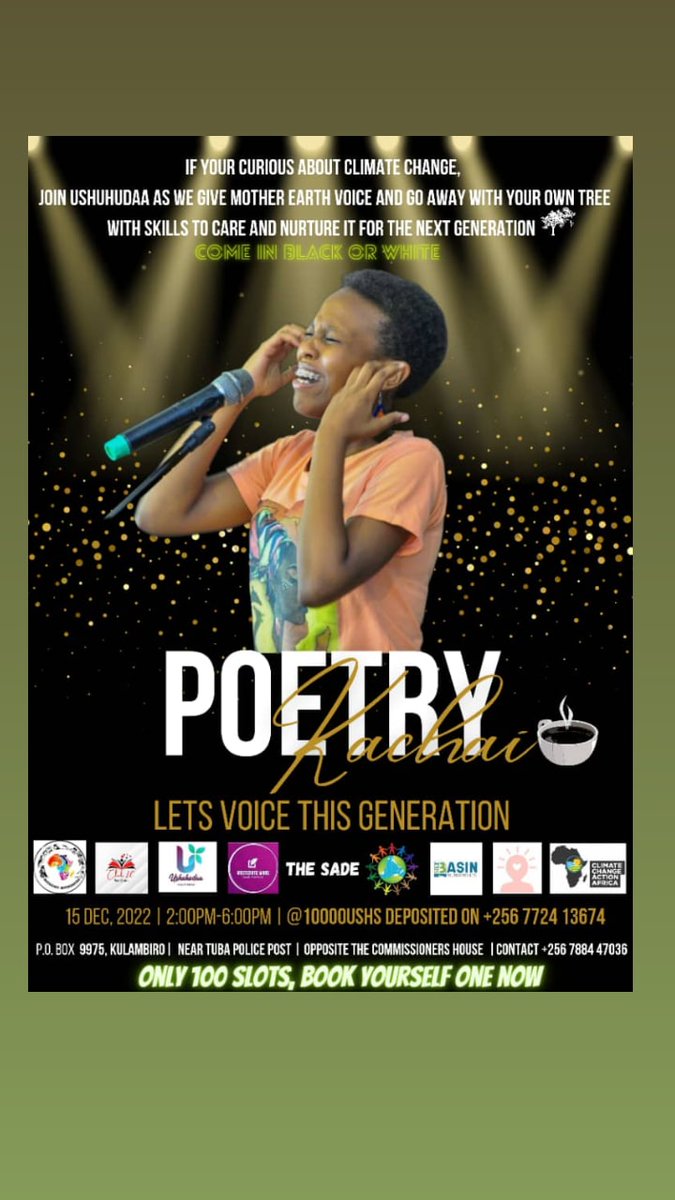 ushuhuda_aaa's tweet photo. ONE DAY TO GO!!
WE HOPE YOU ARE READY TO LISTEN TO POETRY! https://t.co/loZy6ClHYn