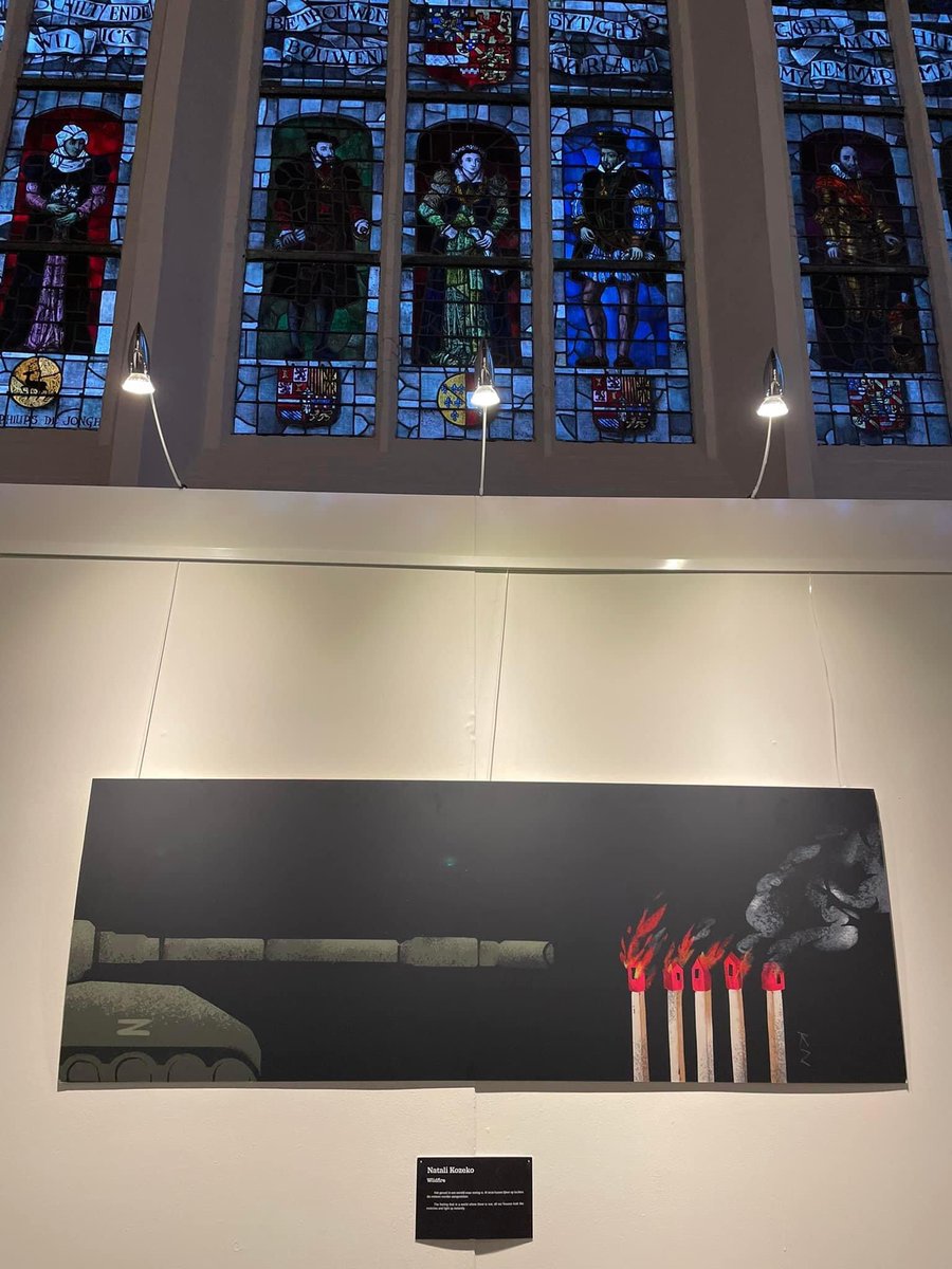 KBurgerDirven's tweet photo. The sound of an air raid siren was used to open the #IamUkraine exhibition. Impressive. I will never get used to it. Again, the feeling of stress, uncertainty and fright comes up as during my visits to Kyiv & Lviv when sirens go off, especially at night. 2/ https://t.co/f9DXmcyVvB