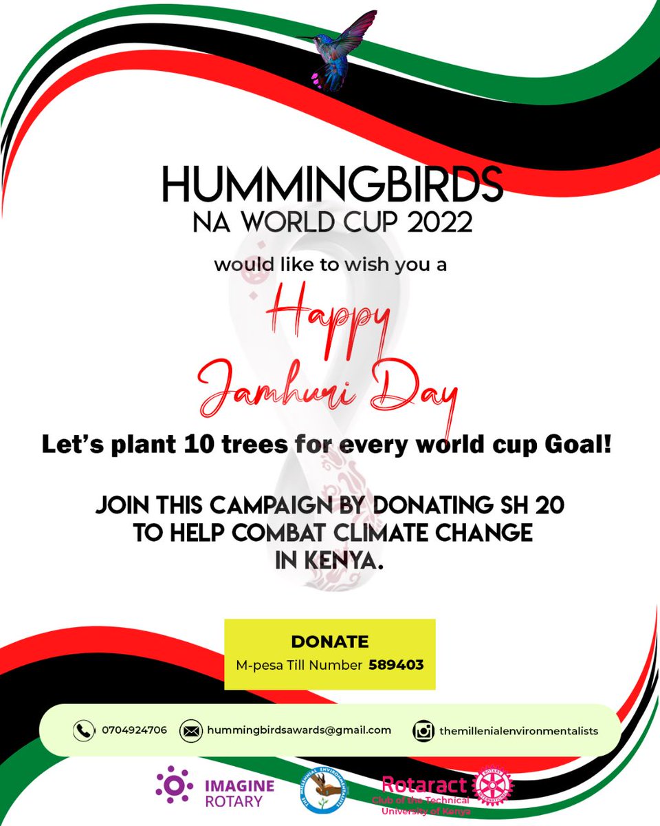TME_254's tweet photo. 💚Hummingbird Awards is challenging us all to plant 10 trees for every goal scored during the World Cup this rainy season 

💚DM for more details on how to be part of this challenge.

#hummingbirdawards 
#environment 
#wordcup2022 
#qatar2022 
#conservation https://t.co/WXCs6Bpuel