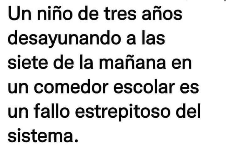 De un sistema patriarcal en el que la producción es el centro de la vida, esa vida en la que se da por hecho que las mujeres producimos y el cuidado se realiza... por arte de magia.
Hay que cambiar la estructura, adaptar los empleos a la vida humana y no al revés 🙄