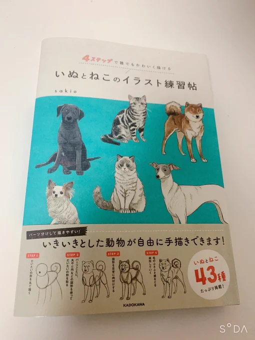 お友達のSakioさん()が初書籍を出版されたとの事で献本を頂きました!可愛い画集としても、練習帖としてもおススメです...!(真似してラグドール描いた) 