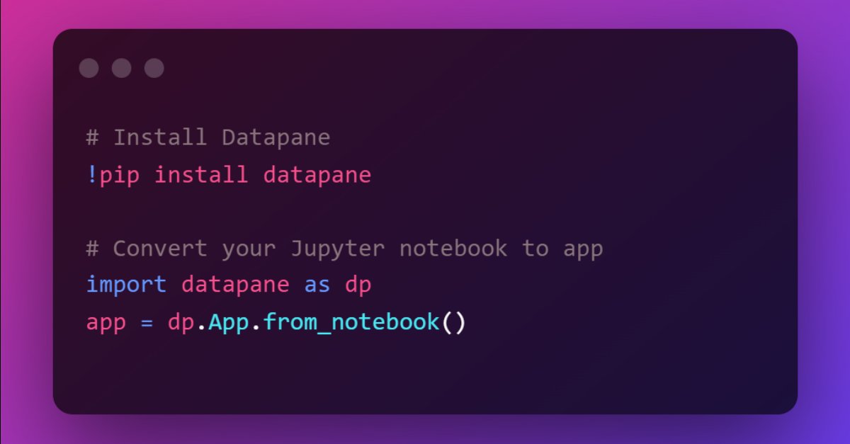 Datapane tweet media