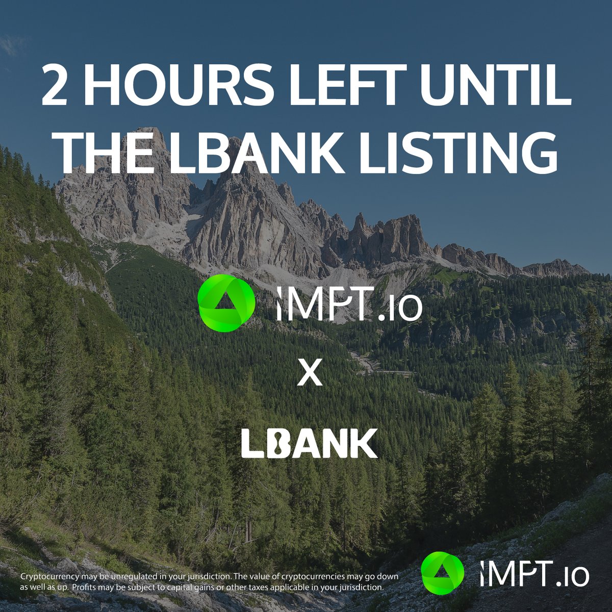 Only 2 hours left until the @LBank_Exchange listing! ⏰ Get ready, #IMPT Crew 🔥