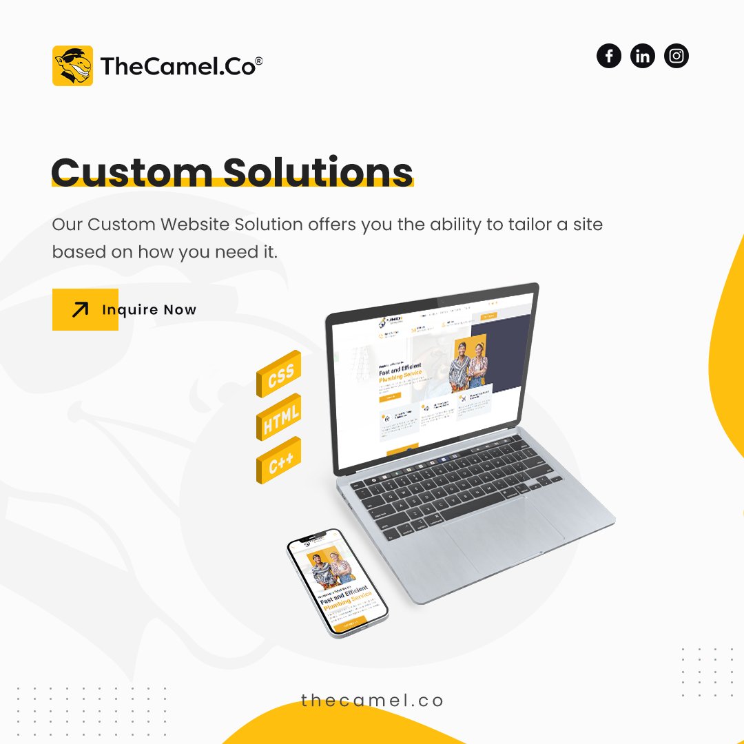 TheCamelExperts's tweet photo. Are you looking for something a little more custom than Site 180 or Site 300?
Whether you need a custom solution or a standard one, https://t.co/1A7iSskBTL has you covered!
Know More Here! https://t.co/P1QzOJN2oP
#dudaexperts #customsolutions https://t.co/TNcf2i2GMI