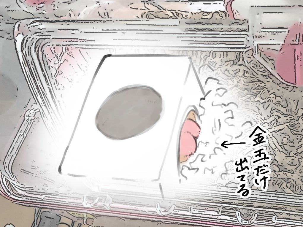 今日のハムスの寝相(撮影逃したので描いた) 