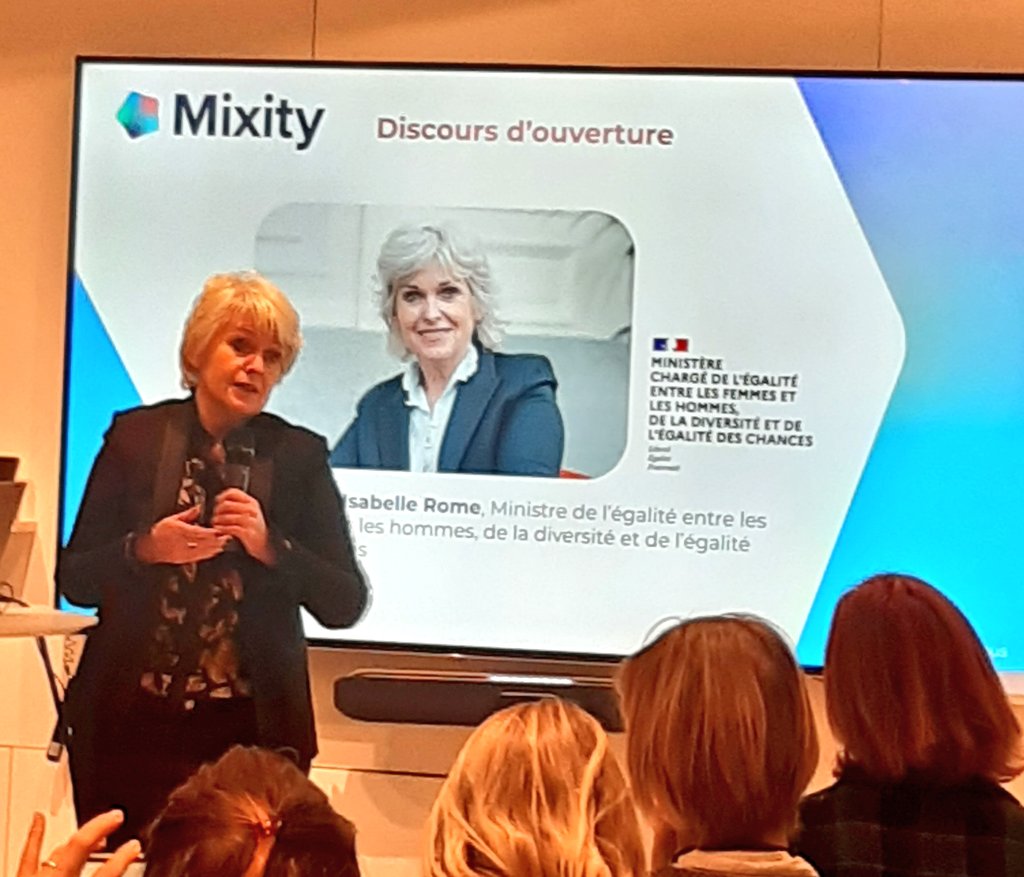 "Ce qu'on ne compte pas, ne compte pas." précise Isabelle ROME <a href="/egalite_gouv/">Ministère chargé de l'Égalité</a> au lancement presse de Mixity Campus #mixité #inclusion #InclusivDay