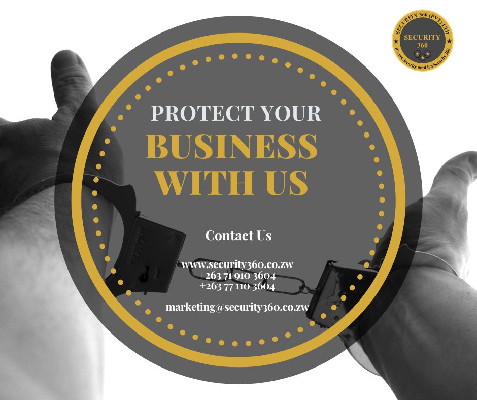 Security360zim's tweet photo. We are a professional security services provider who offers all types of your security needs. Get in touch for a security survey and a quotation

#security
#security360
#itsnotsecurityuntillitssecurity360 https://t.co/xpOykfRs1P