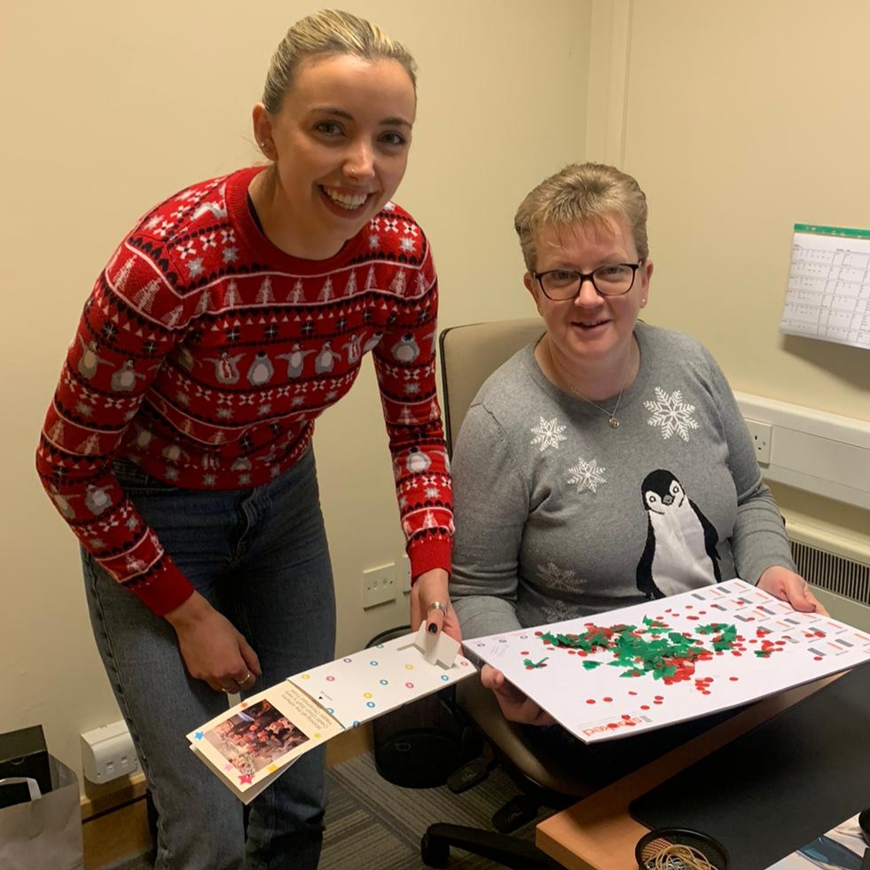 Athenry_CU's tweet photo. Grace and Mary wearing their beautiful Christmas Jumpers for a great cause!!

This year all donations will go to help Éanna Starken in his fight against cancer.

Support if you can!🙏 https://t.co/q5ANtH4cGL