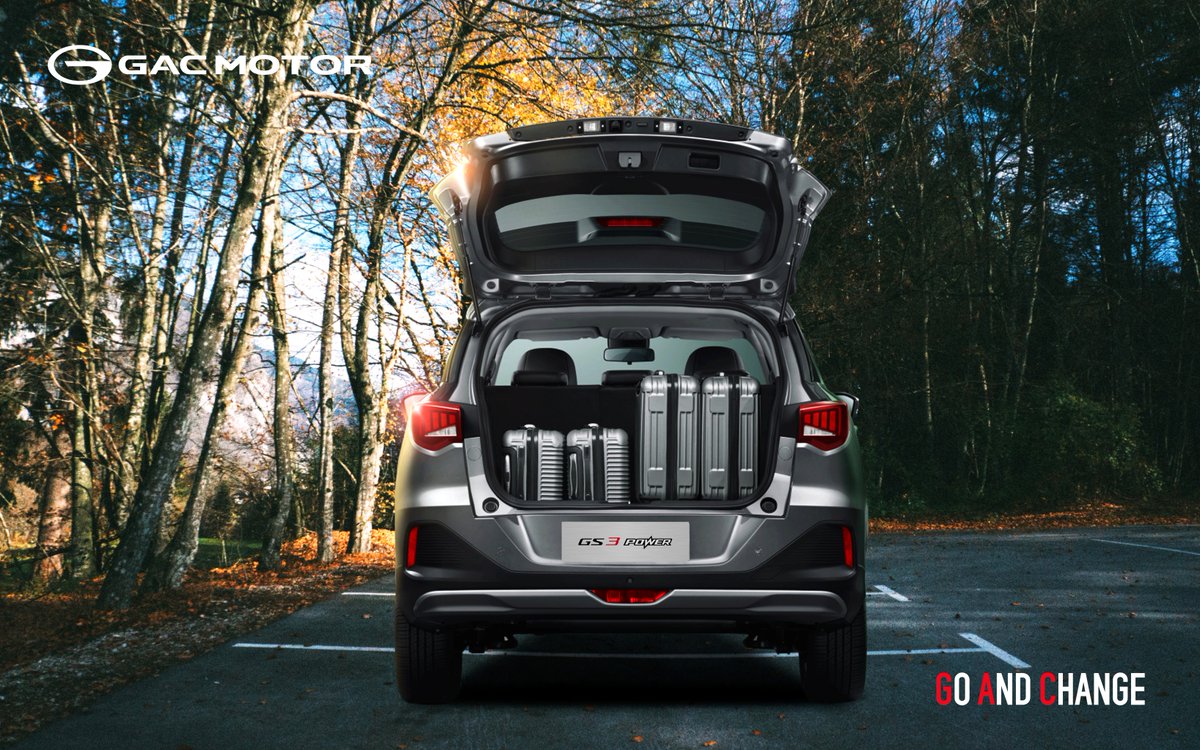 GAC_MOTOR's tweet photo. #GACMOTOR’s trunk is spacious enough to accommodate the needs whenever your heart desires to travel. #GS3POWER #GACDESIGN #GOANDCHANGE https://t.co/QhVRZUC7Qd