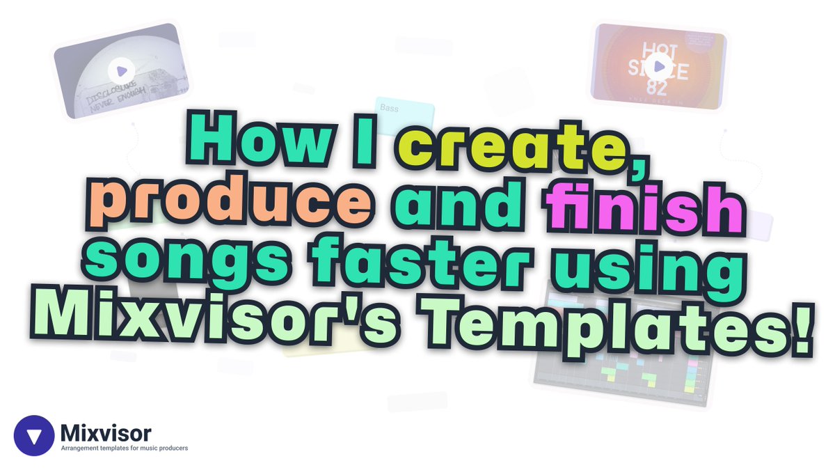 mixvisor's tweet image. I just posted a new video on how I create, produce and finish songs faster using Mixvisor's Templates! Check it out at bit.ly/3uUXUpT

 #musicProduction #daw #musicProducers #musicians #arrangementTemplates #beats
