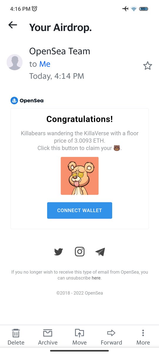 DOGE_Generation's tweet photo. @opensea @Polygon @avalancheavax @arbitrum @optimismFND @BNBCHAIN @klaytn_official Is this true? Does opensea have airdrops? Or this is a scam message? thank you in advance. https://t.co/Q1Pagv4Y2W