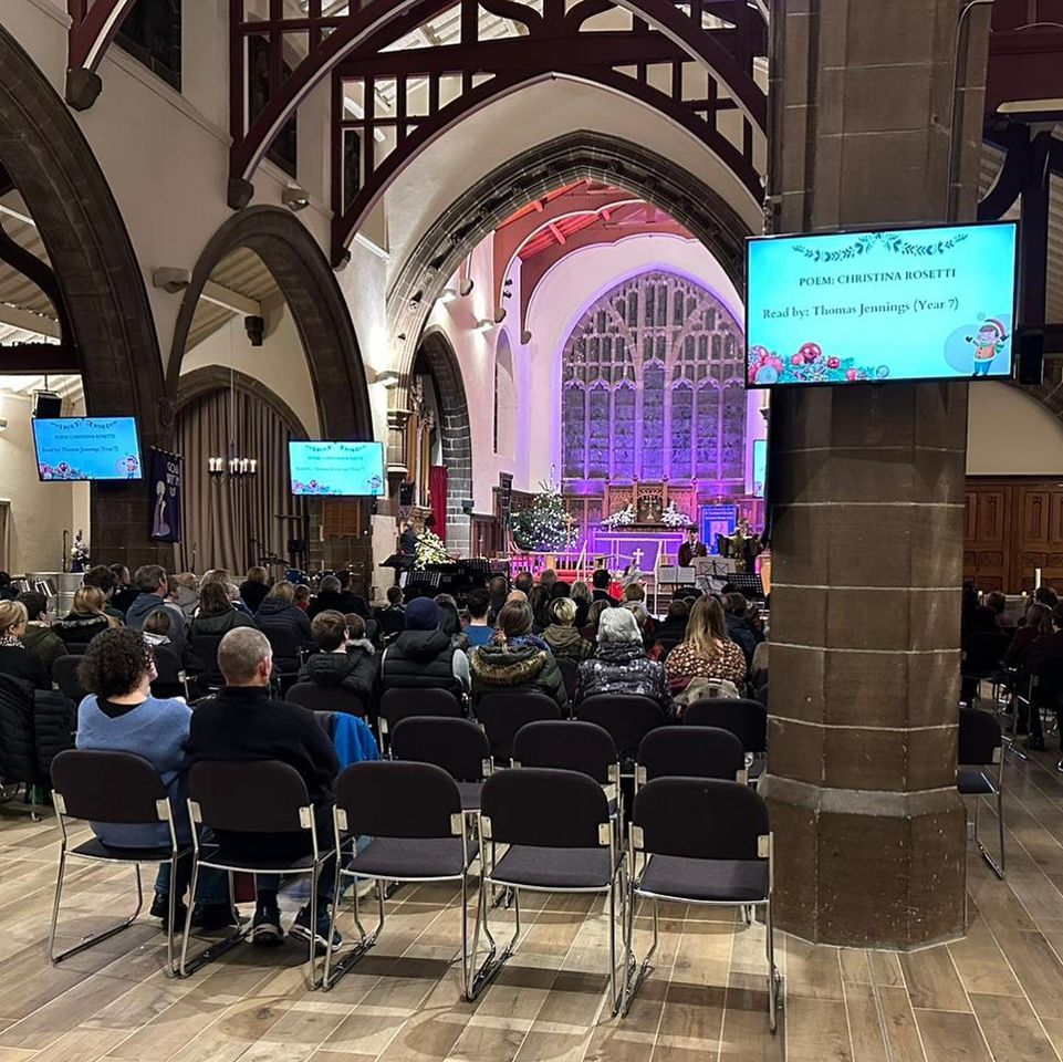 byrchall's tweet photo. The Family Carol Service last night included readings and performances from our students. Well done, everyone πΆ
#byrchallhighschool #byrchall #carolservice #christmas #teambyrchall https://t.co/nWALJh8uUa
