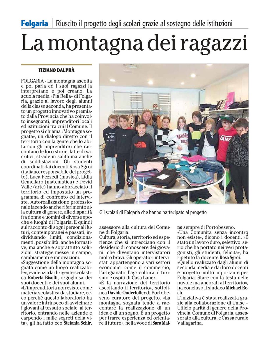 portobeseno's tweet photo. #laboratorio raccolta e rielaborazione della memoria orale di imprenditori e artisti.
#microstorie #commercio #portobeseno #mappasonora #archivioaudio
Botteghe e sogni di Volano 2022
https://t.co/vmpZBx9gqE
Folgaria - La Montagna Sognatahttps://www.portobeseno.it/blog/?p=9927 https://t.co/N4aqrmbviF