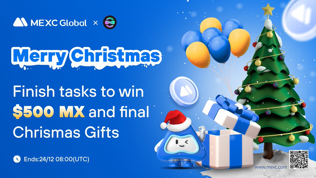 MEXC's tweet photo. 🎄 Finish Tasks to get 500 $MX and open the blind box to win the final #Chrismas Gifts 🎁

🔹Follow &amp; RT @MEXC_Global 
🔹Sign up for a MEXC account and provide your MEXC UID screenshot
🔹Complete: https://t.co/a8WcKwiUP0

Make it a December to remember! Feel the magic of #Xmas https://t.co/ojmJo1m5PH