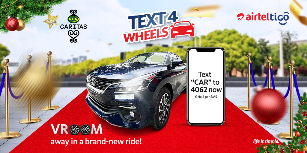 theatghana's tweet photo. There's a brand new 2022 #TearRubber Suzuki Baleno waiting for its new owner, and it could be you😉!
Just keep sending "CAR" to 4062. Send as many texts as you want to increase your chance of winning.
#LifeIsSimple #UseAirtelTigo #Text4Wheels https://t.co/LpK0JNHpGV