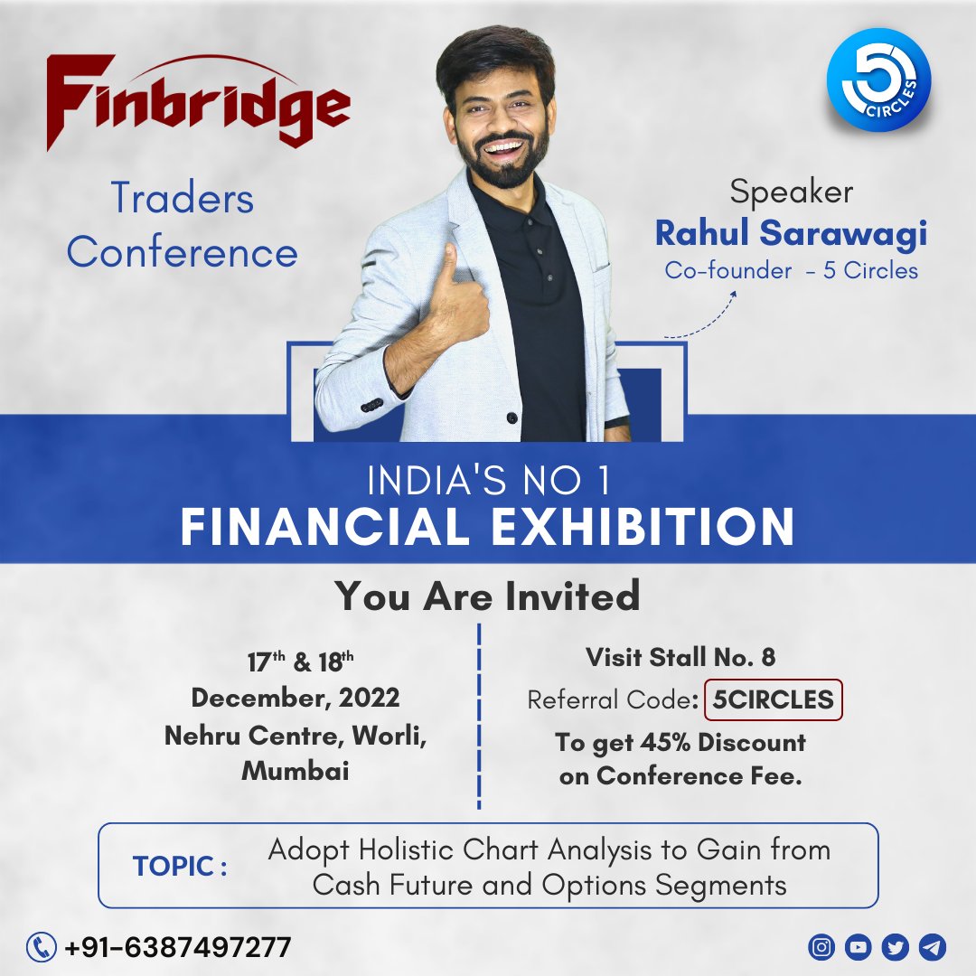 Rahul_Saraoge's tweet photo. JOIN US AT INDIA’S NO.1 FINBRIDGE LEADING EXHIBITION AND CONFERENCE
CLICK HERE: https://t.co/fy0iSIRzgp
GET SPECIAL DISCOUNT FOR 2 DAYS AT STALL NO.8
DATE: 17-18 DECEMBER, 2022
NEHRU CENTRE, WORLI, MUMBAI
@FinbridgeExpo
#tradersconference #mumbai #worli https://t.co/SYoMTOg5WX