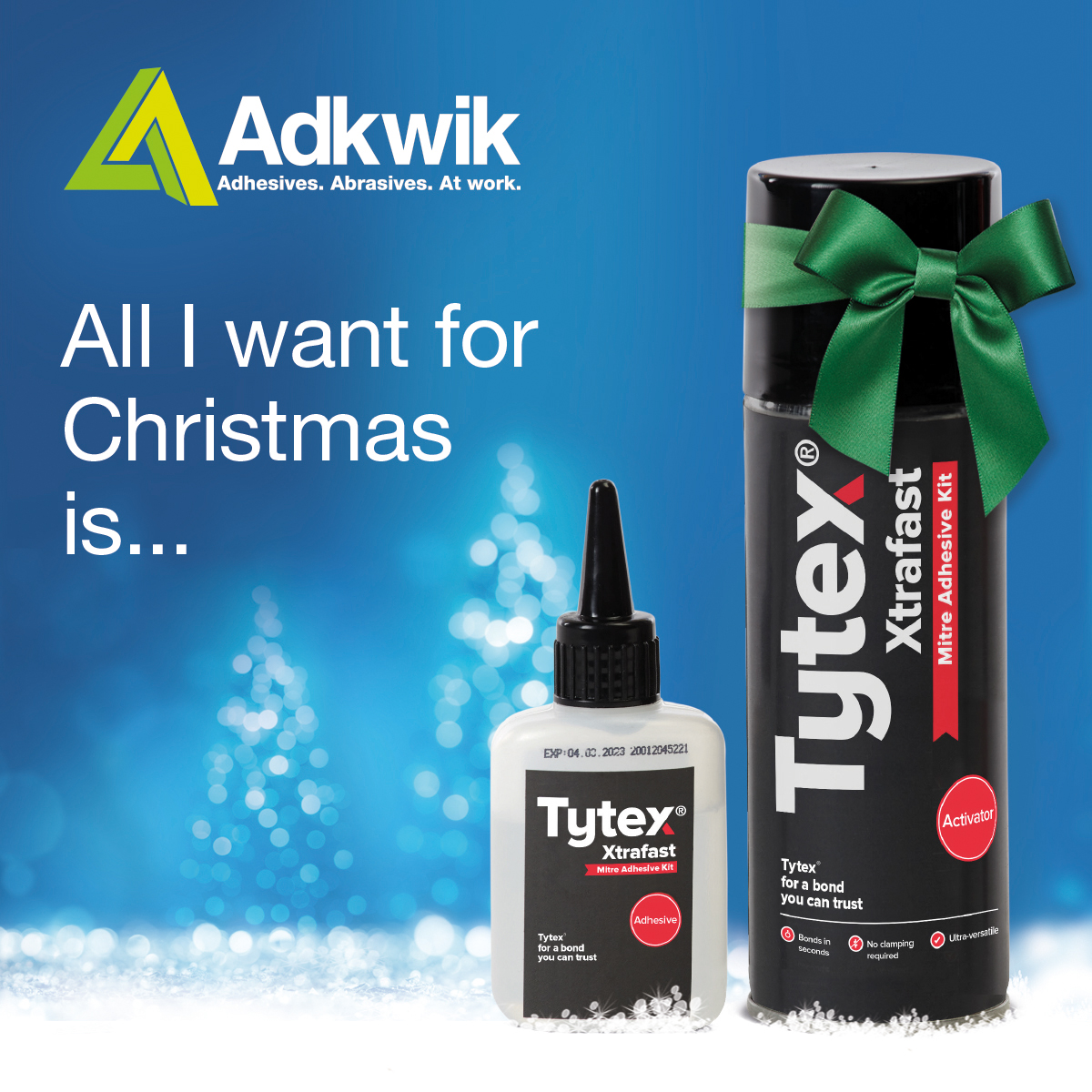 All I want for Christmas is Tytex Xtrafast Mitre Kit!

Here's what our customer Icon &amp; Co has to say about the product:
“Super stronger, versatile and easy to use!”

Check out the product here: adkwik.co.uk/tytex-xtrafast…

#alliwantforchristmasis #glue #tytex #xtrafast #mitremate