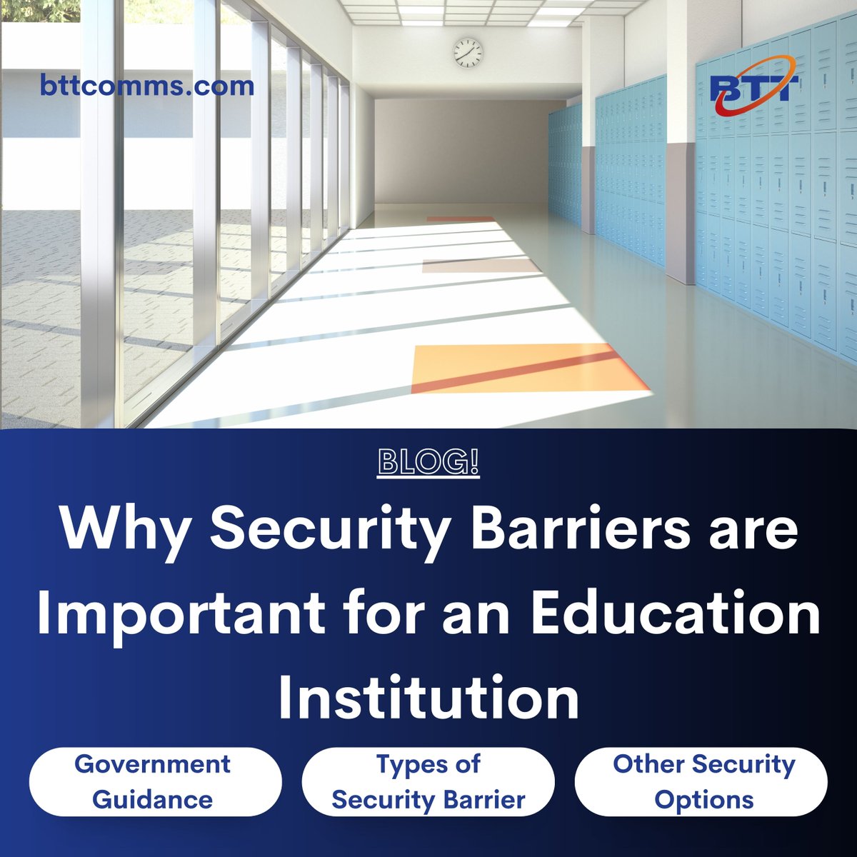 BTTComms's tweet image. Restricting access in an educational institution is detrimental to safeguarding as well as student and staff safety. 

Read our blog to find out how our security barriers can help secure your school:
bttcomms.com/why-security-b…… 

#security #accesscontol #securitybarriers #saftey
