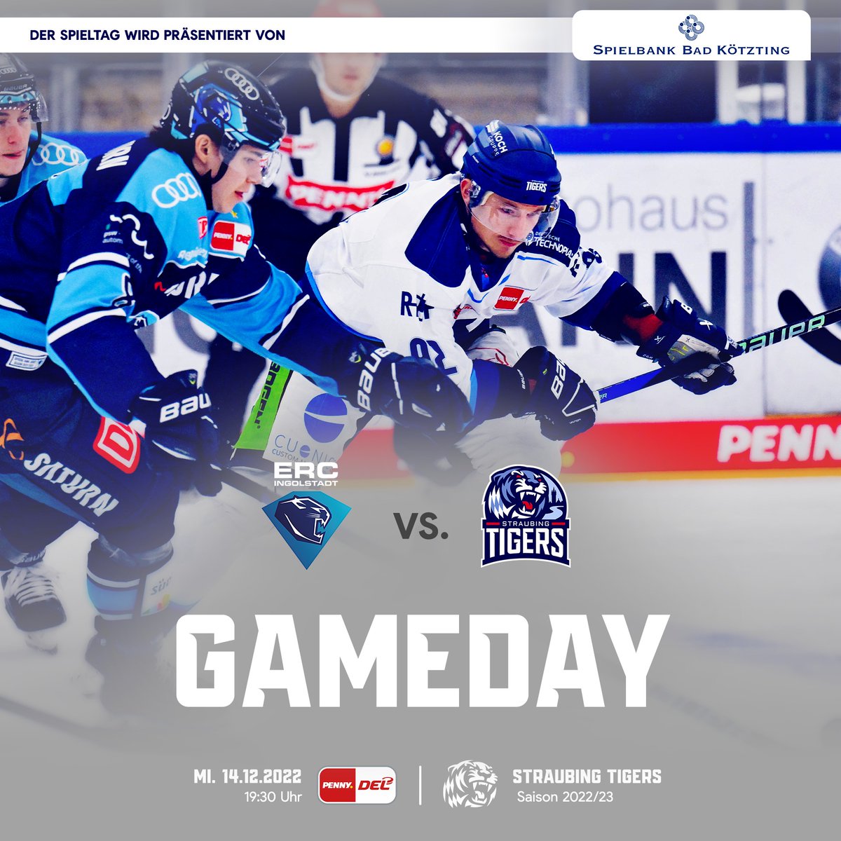 srtigersfans's tweet photo. GAMEDAY!
Derbyzeit in der Saturn Arena!
Die Tigers sind zu Gast beim @ERCIngolstadt 🔥🏒
#INGvsSTR | 19:30 Uhr
#tigershockey #pennydel #ingstr #straubing https://t.co/nChPtn5I9O