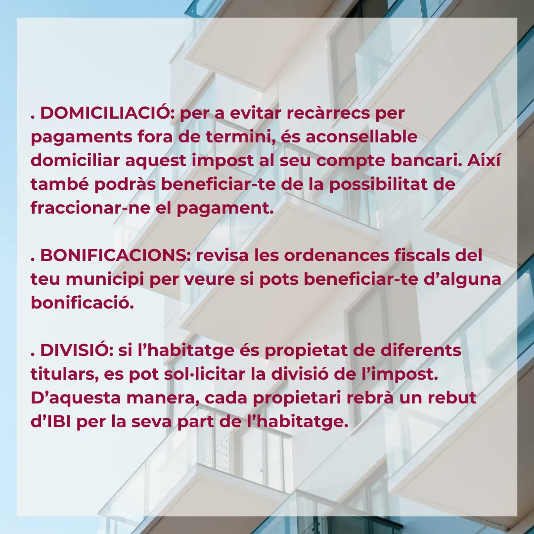 DeCaraAssessors's tweet photo. 👉🏼tràmits en matèria d’IBI. Alguns cal que es facin abans del 31/12 perquè tinguin efectes en l’IBI de l’any següent. 

📞 93 890 25 52⠀
📩 info@decaraassessors.com

#vilafrancadelpenedes #assessoria #gestoria #gestoriavilafranca #consultoria #emprenedoria #pimes #autonoms https://t.co/kHC3yIvPP6