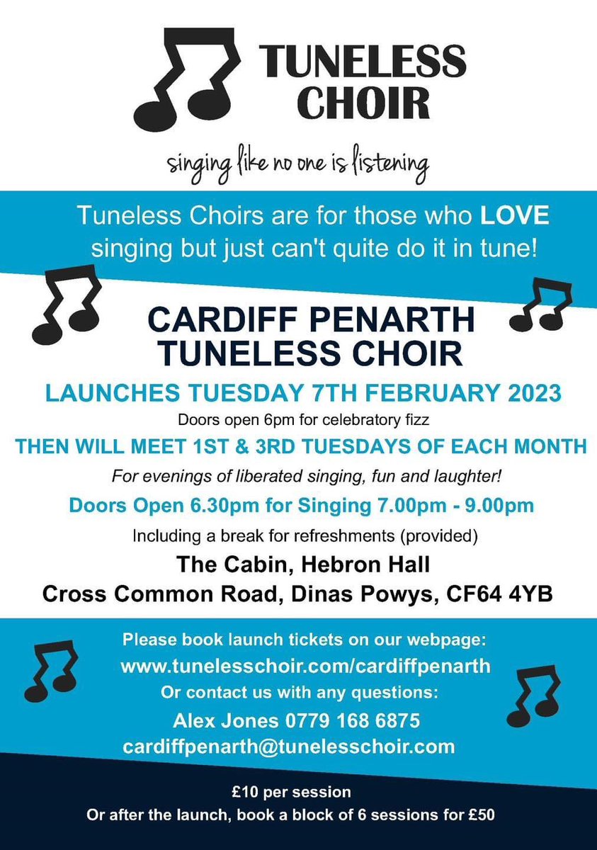 Delighted to say our first Tuneless Choir launch of 2023 is booked in! We are hoping #brent and #leeds will soon follow - looking for musical leaders to work with wonderful franchisees in these locations!