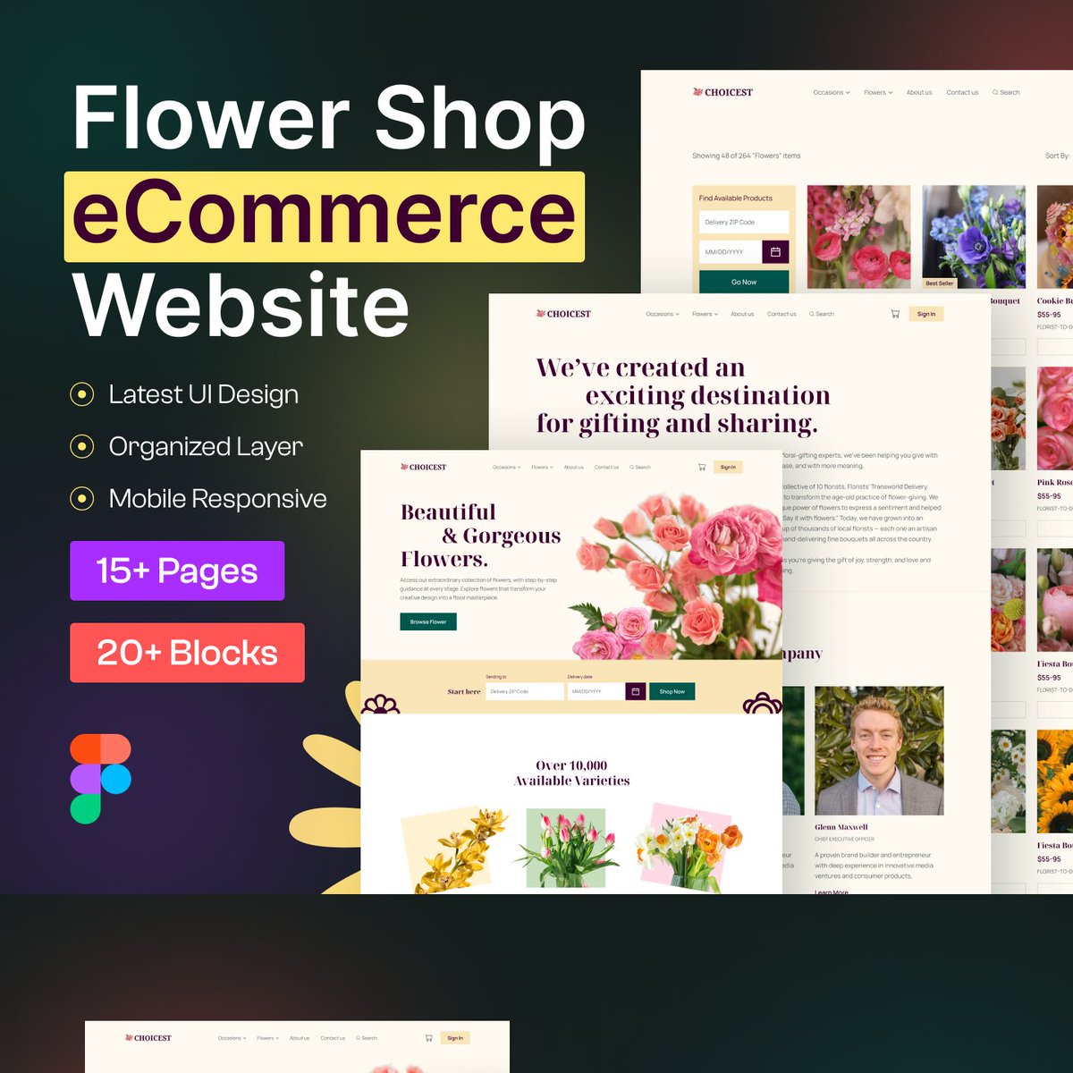 Flower Shop E-Commerce Website Template✨
Here: uihut.com/web-designs/fl… 
This eCommerce website template is suitable for any kind of shop, particularly it's suitable for a Flower shop or company. 
#websitetemplate #webtemplate #webapptemplate #BrightGraduation  #webpsdtemplate