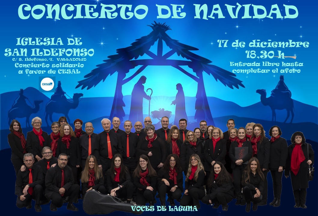archiValladolid's tweet photo. Concierto navideño a beneficio de la ONG #Cesal, a cargo de la agrupación musical @AMVocesdeLaguna. Este sábado, a las 18:30h. en la parroquia de San Ildefonso de #Valladolid https://t.co/elDEVFTMLv