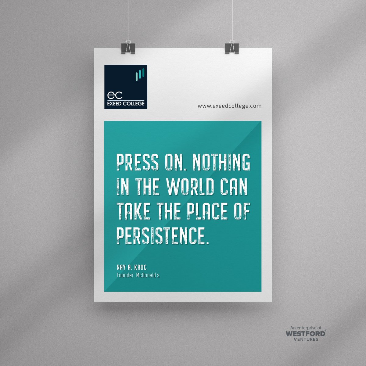Exeedcollege's tweet photo. Persistence is a key characteristic of successful people. They are able to maintain their focus and motivation, even when faced with challenges or setbacks. This helps them to overcome obstacles and achieve their goals. 

#exeedquotes #quotes #motivation #business #persistence https://t.co/uL5JiM6tkR
